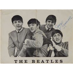 George Harrison Twice-Signed Handwritten Letter on Fan Club Photograph