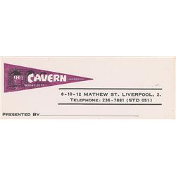 Beatles Cavern Club Business Card