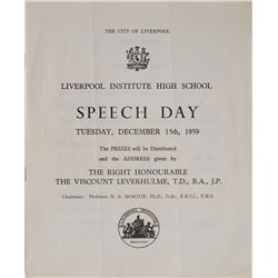 Paul McCartney Liverpool High School Program