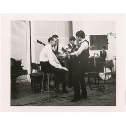 Beatles and George Martin 1963 Dezo Hoffmann Oversized Photograph
