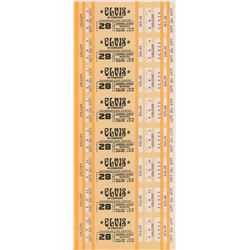 Elvis Presley Sheet of Unperforated 1977 Concert Tickets
