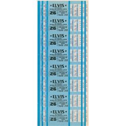 Elvis Presley Sheet of Unperforated 1977 Concert Tickets
