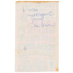 Jimi Hendrix Signed Handbill