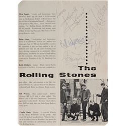 Rolling Stones Signed Program Page