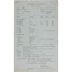 The Who 'Tommy' Signed Call Sheets