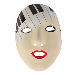 Prince’s Birthday Masquerade Ball Pair of Party-Used Ceramic Masquerade Faces