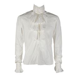 Prince’s Worn Purple Rain White Button-Down Shirt and Cufflinks