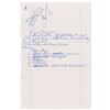 Image 1 : Prince Handwritten and Signed Wardrobe Changes List