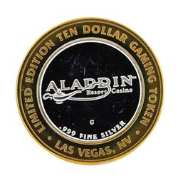 .999 Silver Aladdin Resort Casino $10 Casino Limited Edition Gaming Token
