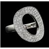 Image 1 : 18KT White Gold 1.00ctw Diamond Ring