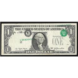 1977 $1 Federal Reserve Note ERROR Shift
