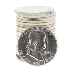 Roll of (20) 1962-D Brilliant Uncirculated Franklin Half Dollar Coins