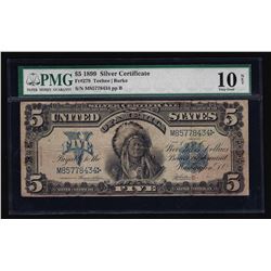 1899 $5 Indian Chief Silver Certificate Bank Note PMG VG10 Net