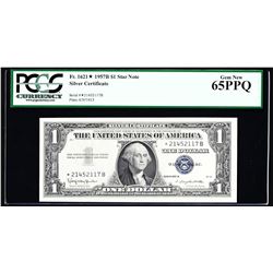 1957B $1 Silver Certificate STAR Note PCGS Gem New 65PPQ