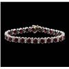 Image 1 : 14KT White Gold 13.18ctw Ruby and Diamond Bracelet