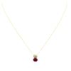 Image 1 : 14KT Yellow Gold 1.89ct Ruby and Diamond Pendant With Chain