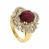 Image 4 : 14KT Yellow Gold 5.00ct Ruby and Diamond Ring