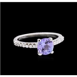 14KT White Gold 1.30ct Tanzanite and Diamond Ring