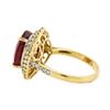 Image 3 : 14KT Yellow Gold 7.89ct Ruby and Diamond Ring