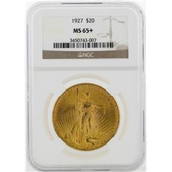1927 $20 St. Gaudens Double Eagle Gold Coin NGC MS65+