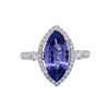 Image 1 : 14KT White Gold 3.07ct Tanzanite and Diamond Ring
