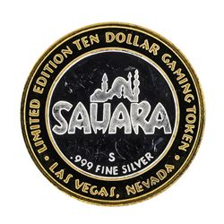 .999 Silver Sahara Las Vegas Nevada $10 Casino Limited Edition Gaming Token