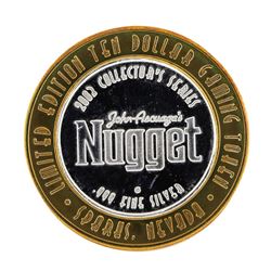 .999 Silver John Ascuagas Nugget $10 Casino Limited Edition Gaming Token