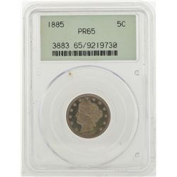 1885 Liberty V Nickel Coin PCGS MS65PR