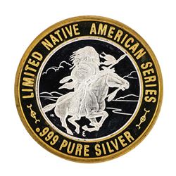 .999 Silver Geronimo Apache $10 Casino Limited Native American Series Gaming Tok