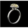 Image 4 : 14KT White Gold 2.63ct Beryl and Diamond Ring