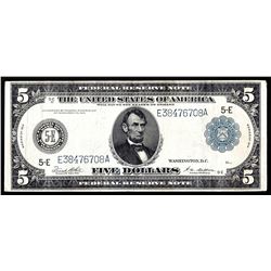 1914 $5 Large Size Federal Reserve Note