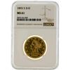 Image 1 : 1893-S $10 Liberty Head Eagle Gold Coin NGC MS61