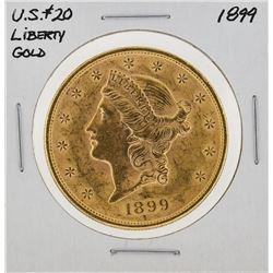 1899 $20 Liberty Head Double Eagle Gold Coin
