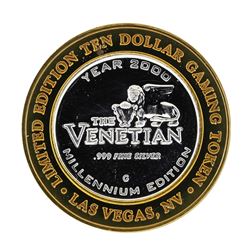.999 Silver The Venetian Las Vegas Nevada $10 Casino Limited Edition Gaming Toke