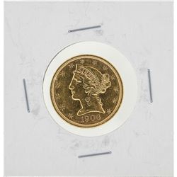 1906-S $5 Liberty Head Half Eagle Gold Coin