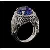 Image 4 : 18KT White Gold 8.01ct Tanzanite and Diamond Ring