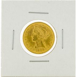 1899 $5 Liberty Head Half Eagle Gold Coin