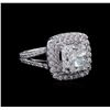 Image 1 : 14KT White Gold GIA Certified 3.72ctw Diamond Ring