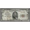 Image 1 : 1929 $5 National Bank Note of Shippensburg Pennsylvania Charter #834