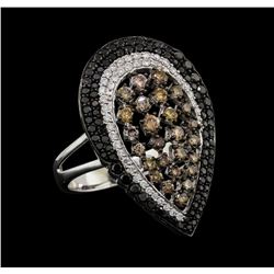 18KT White and Black Rhodium Plated Gold 2.02ctw Diamond Ring