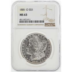 1881-O $1 Morgan Silver Dollar Coin NGC MS63
