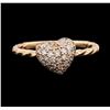 Image 1 : 14KT Rose Gold 0.30ctw Diamond Ring