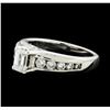 Image 2 : 14KT White Gold 1.01ctw Diamond Ring