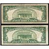 Image 2 : Lot of (2) 1928E $5 Legal Tender Notes