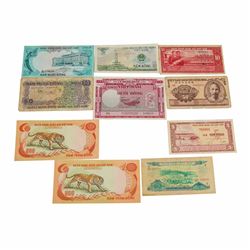 Lot of (9) Assorted Vietnam Notes