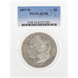 1897-O $1 Morgan Silver Dollar Coin PCGS AU50