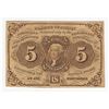 Image 1 : July 17, 1862 Five Cents First Issue Fractional Currency Note