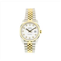 Rolex Mens 18KT Two Tone Gold Datejust Wristwatch