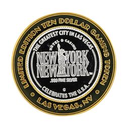 .999 Silver New York New York Hotel and Casino $10 Casino Limited Edition Gaming
