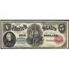 Image 1 : 1880 $5 Legal Tender Woodchopper Note